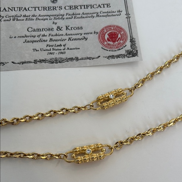 FINAL! VTG! Camrose & Kross Timeless Gold Link Chain Necklace Bracelet Set - Picture 6 of 9